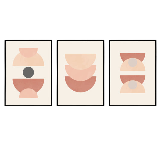 Set of 3 Matching Minimalist Art Prints