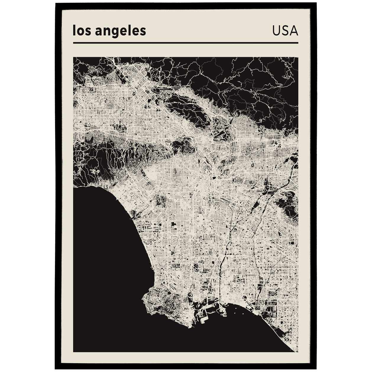 Los Angeles Map Poster