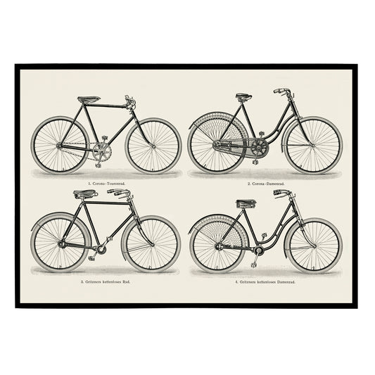 Vintage Bicycles Poster