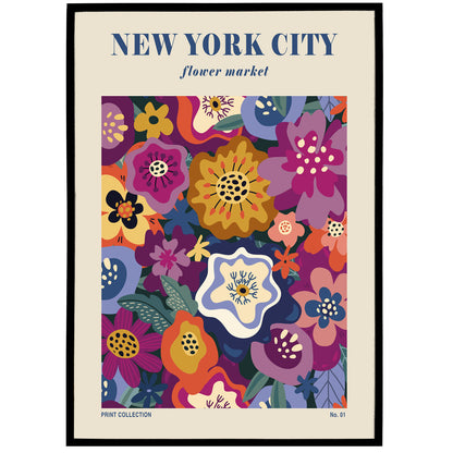 New York Flower Market Poster