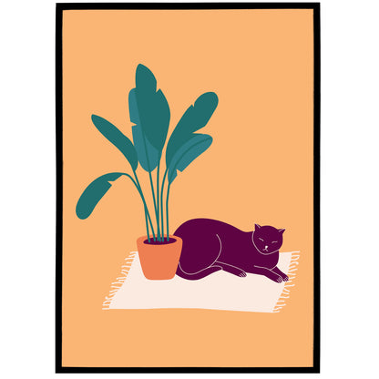 Cute Cat Illustration Poster