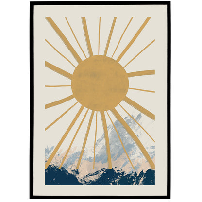 Handdrawn Sun Print