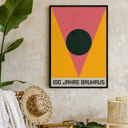 100 JAHRE BAUHAUS geometric poster