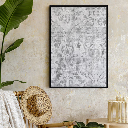 Monochrome Scandinavian Floral Poster