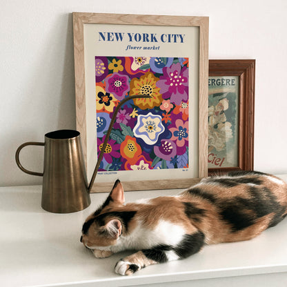 New York Flower Market Poster