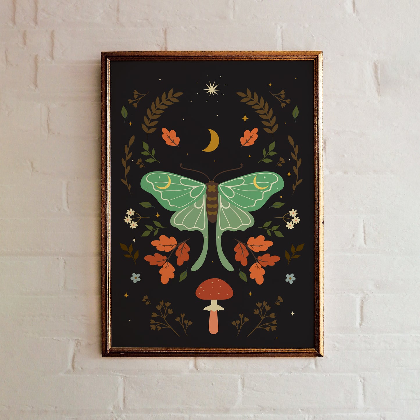 Boho Chic Art Print - Moth