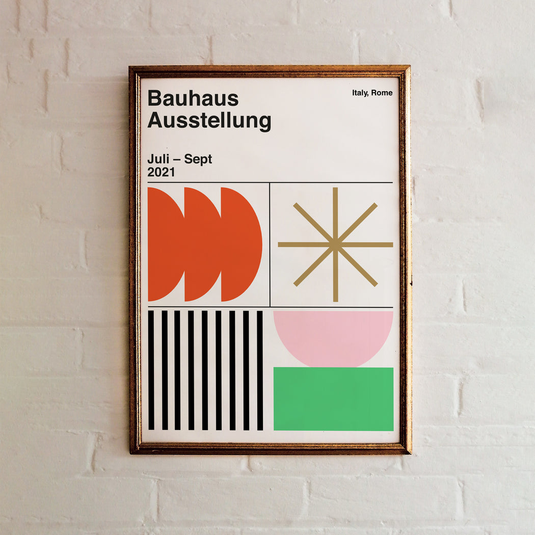 Bauhaus Exhibition in Rome Poster