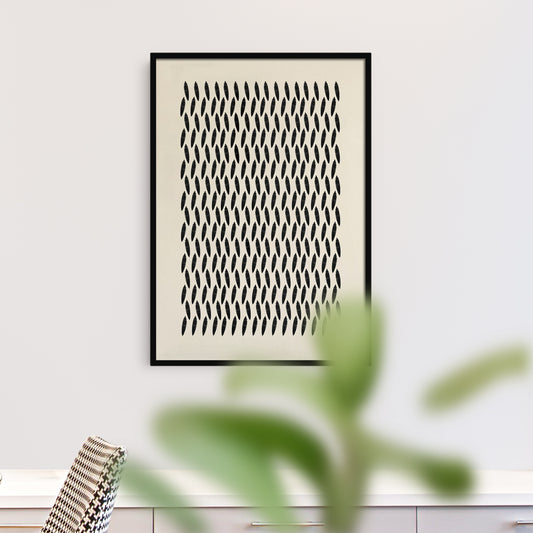 Black and White Mid Century Modern Print