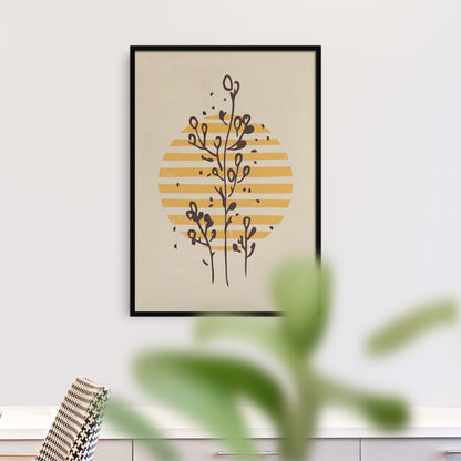 Floral Linocut Giclee Art Print