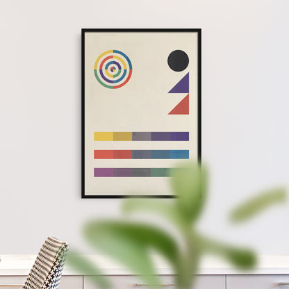 Color Theory Retro Poster Print