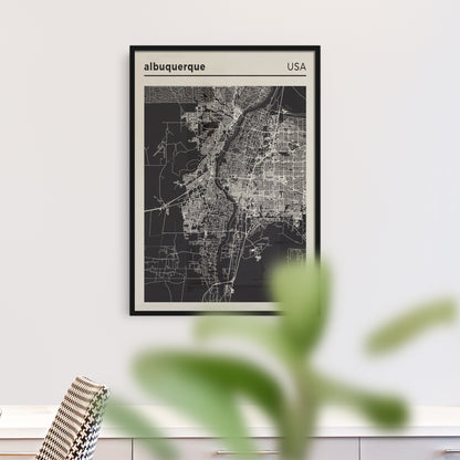 Albuquerque  - USA, City Map Poster