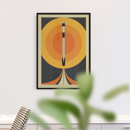 Falcon Rocket - Space Travel Poster