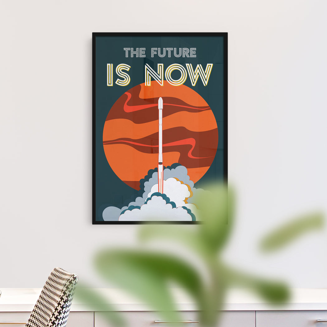 Falcon Rocket Poster - THE FUTURE IS NOW