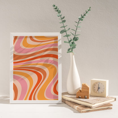 Cozy Seventies Abstract Poster