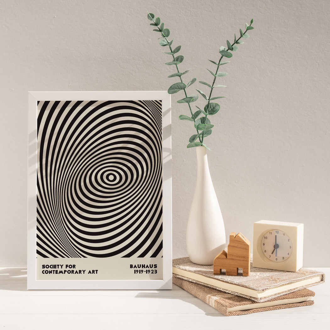 Black and White Bauhaus Poster