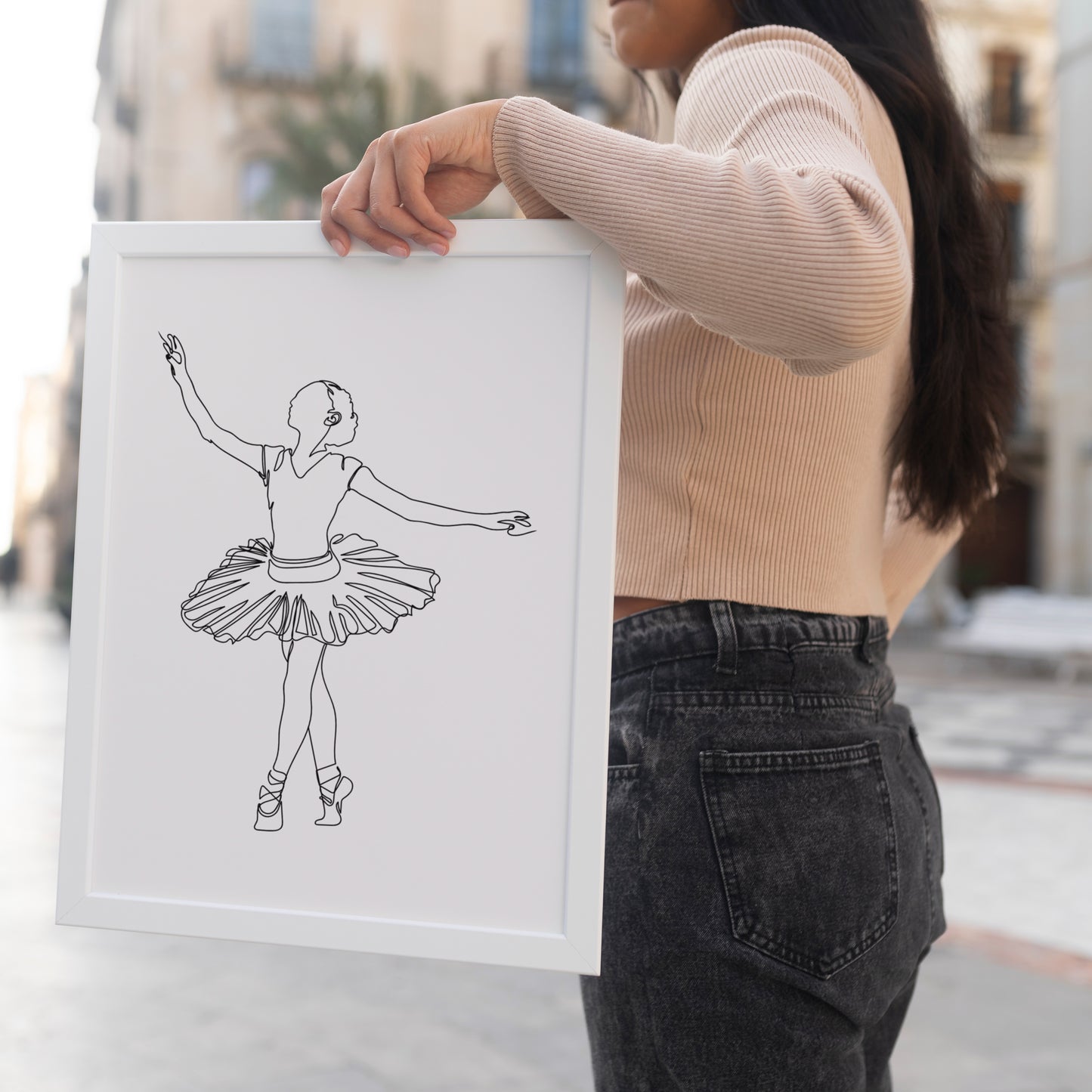 Set of 3 Minimalist Line-Art Ballerina Posters