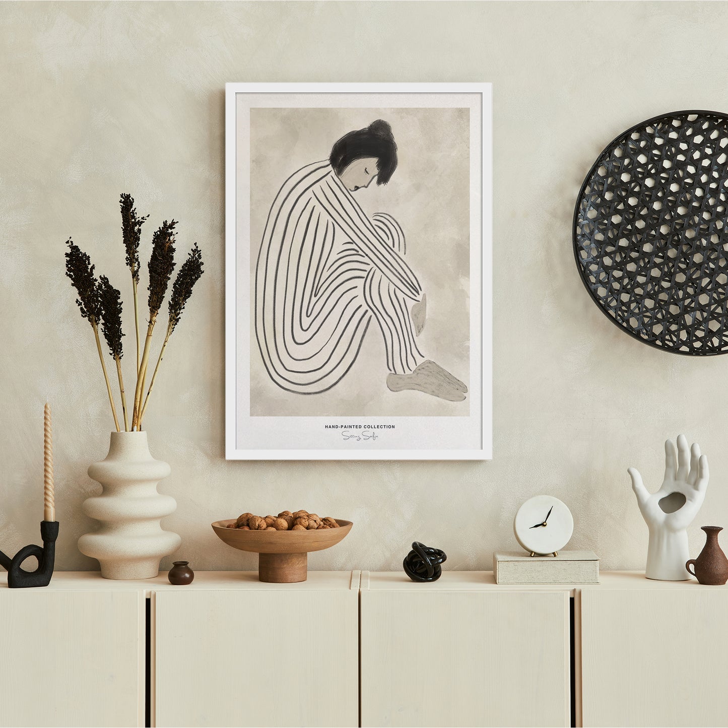 Sitting Sofia | Hand-Painted Collection Poster