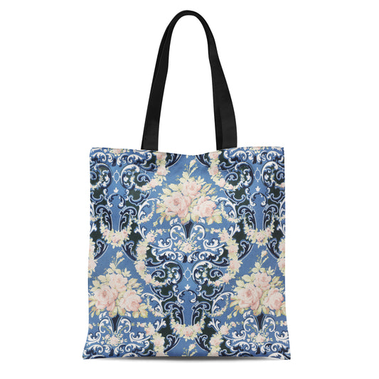 Tote Bag with Floral bouquets print