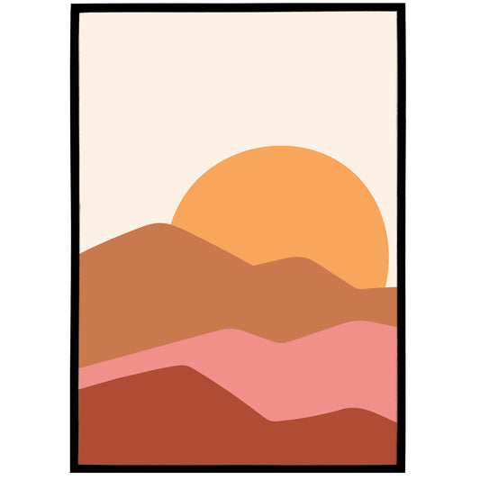 Boho Illustration Print 01 - Sunset