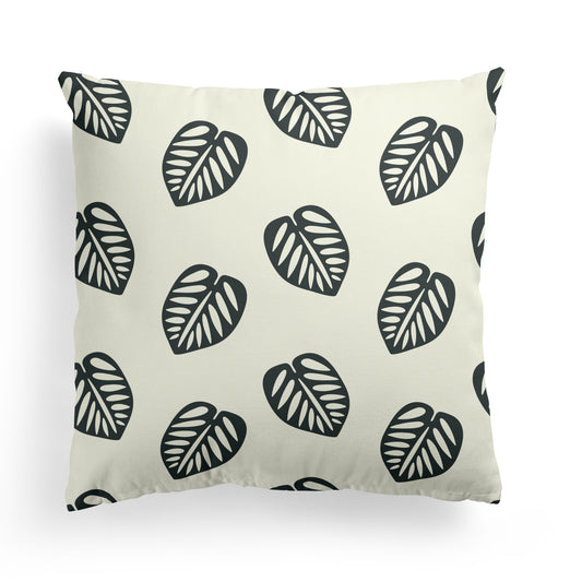 Pillow with Monstera Flower