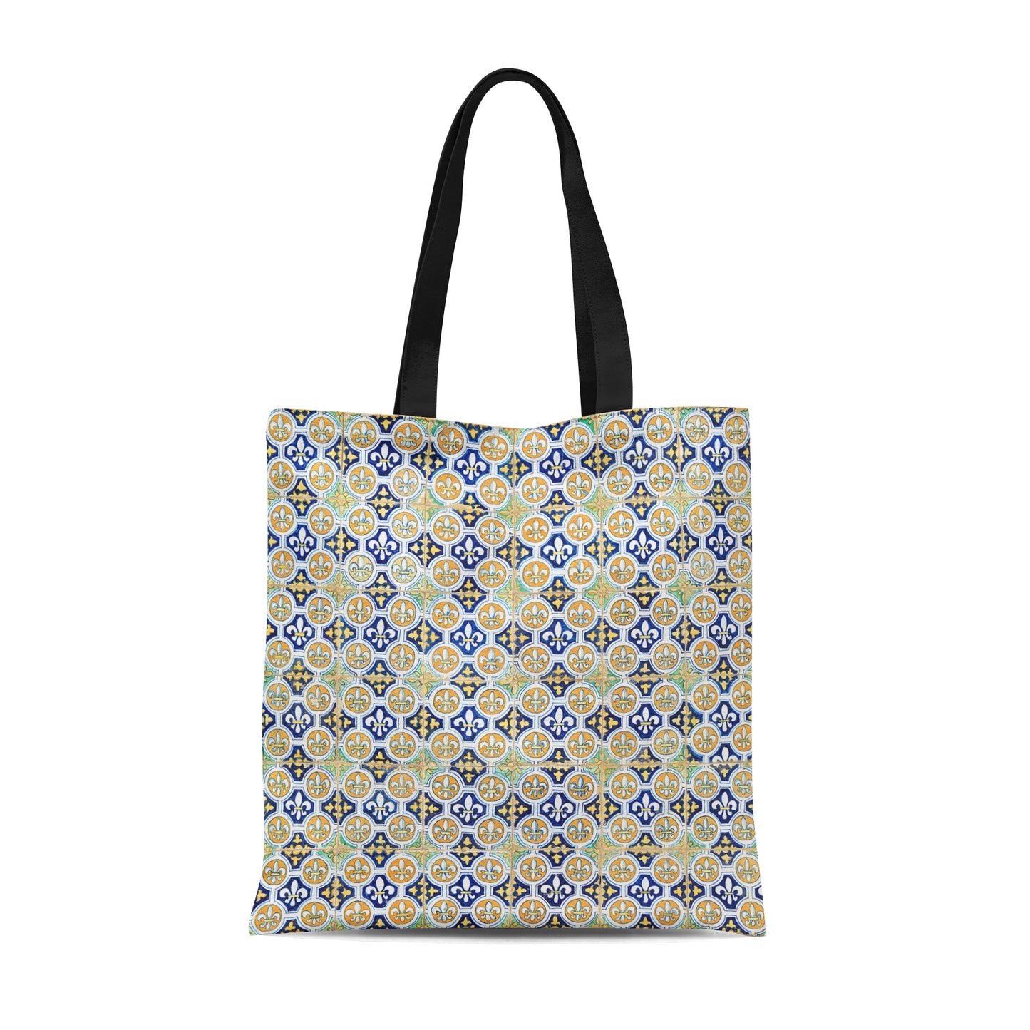 Tote Bag with French Lilies Pattern