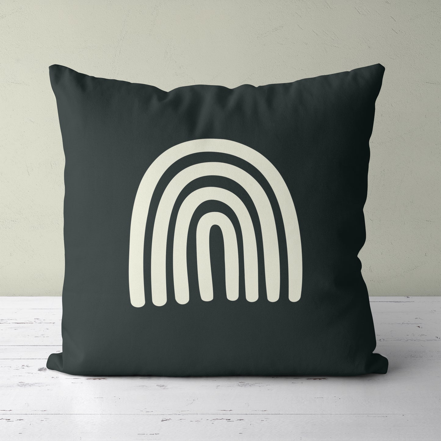 Pillow with Black Rainbow