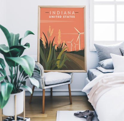 Indiana Travel Poster