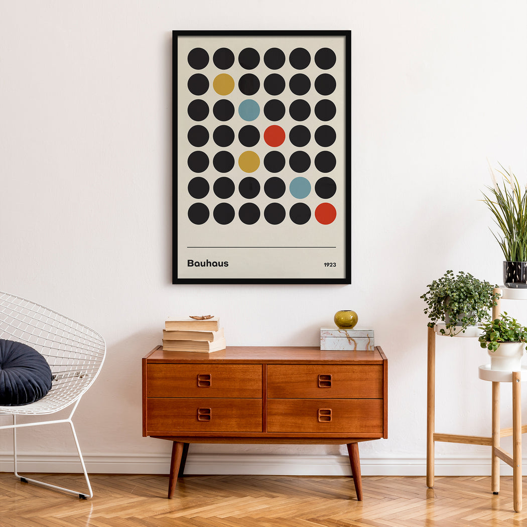 Minimalist Bauhaus Dots Poster