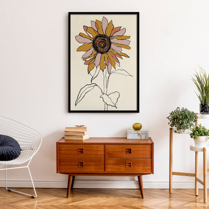 Sunflower Drawing Print