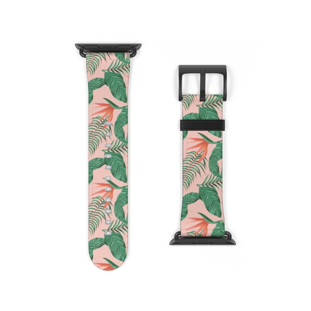 Pink Tropical Watch Band