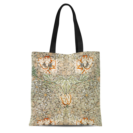 Tote Bag with Vintage Floral Pattern