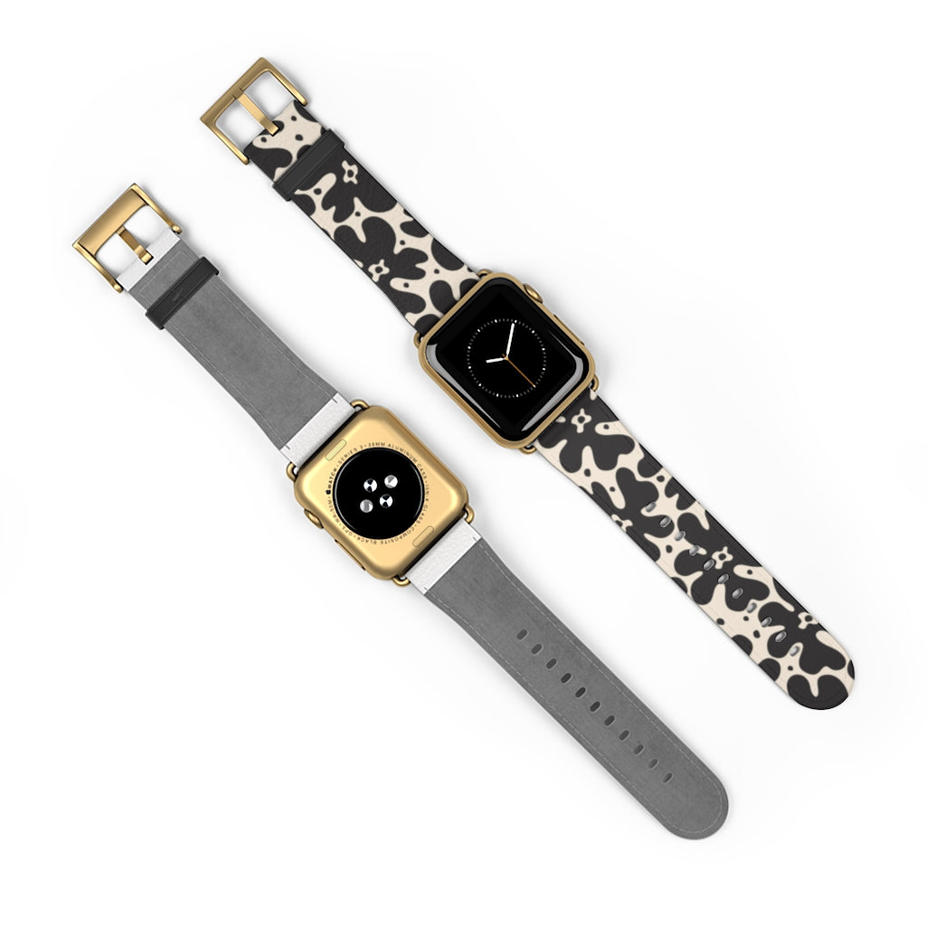 Watch Band with Scandi Flowers