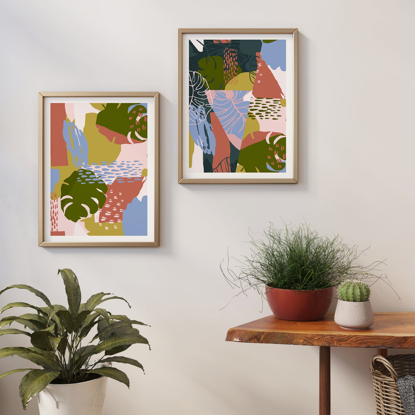 Set of 2 Monstera Art Prints