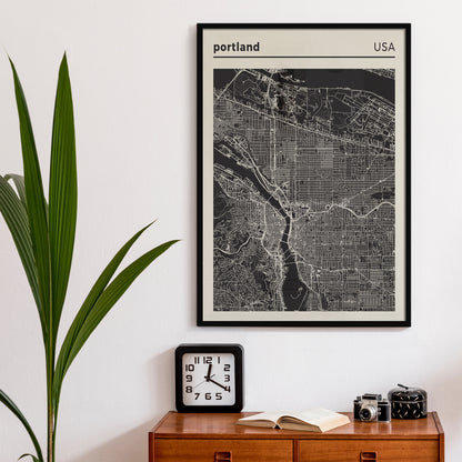 Portland, Oregon - City Map Poster