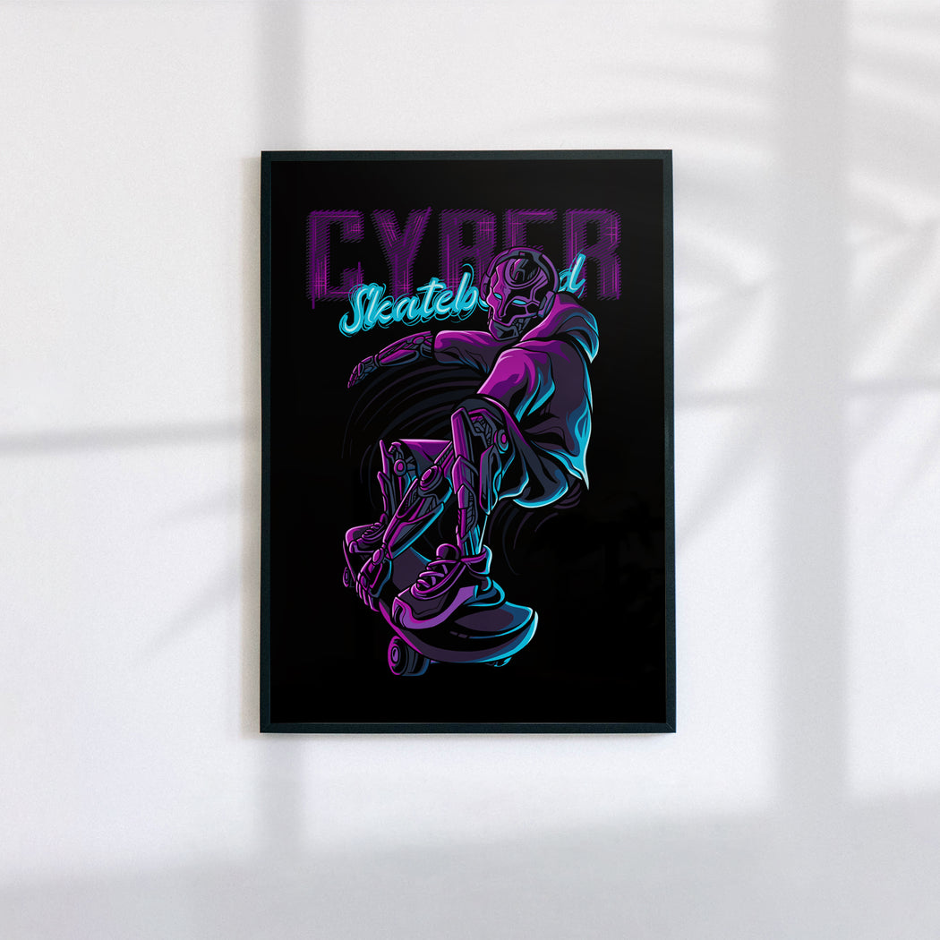 Cyberpunk Skater Poster