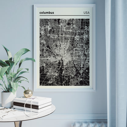 Columbus, USA Map Poster
