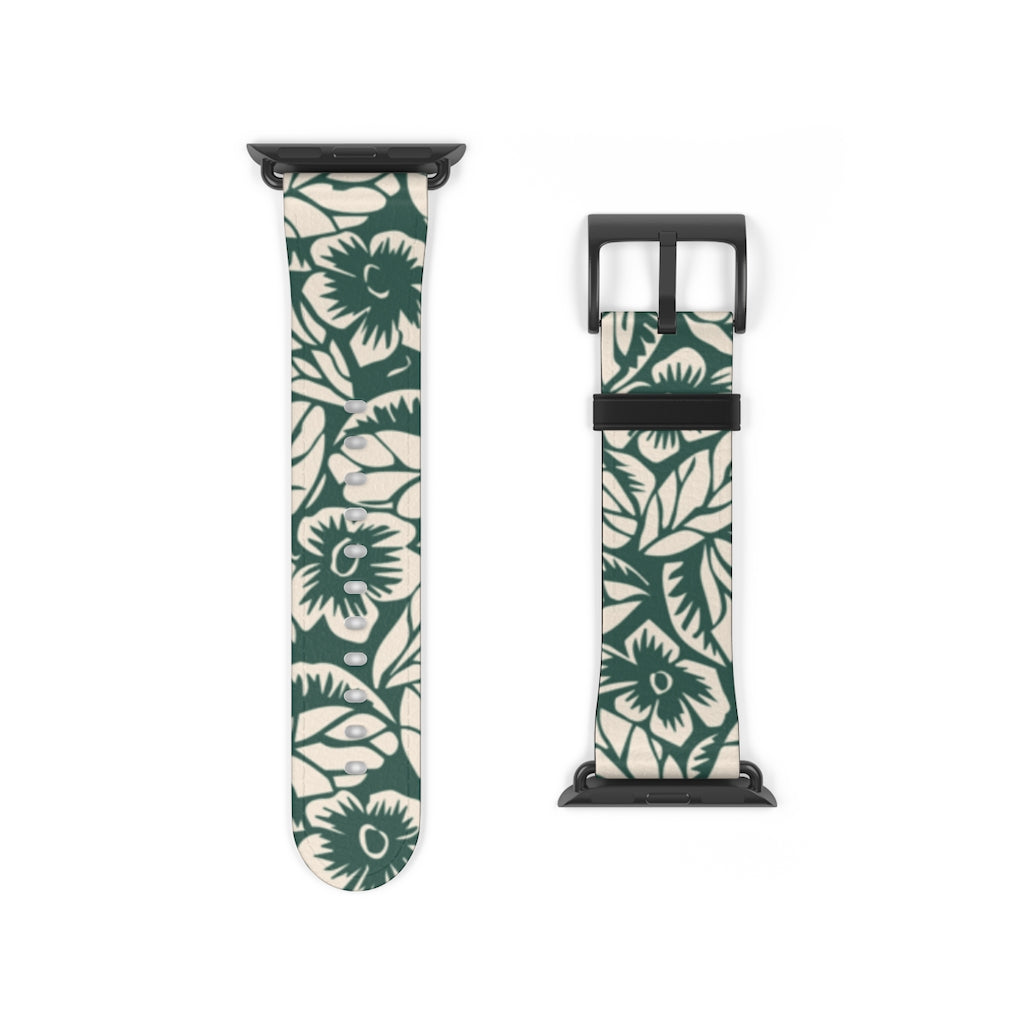 Green Floral Apple Watch Band – HypeSheriff