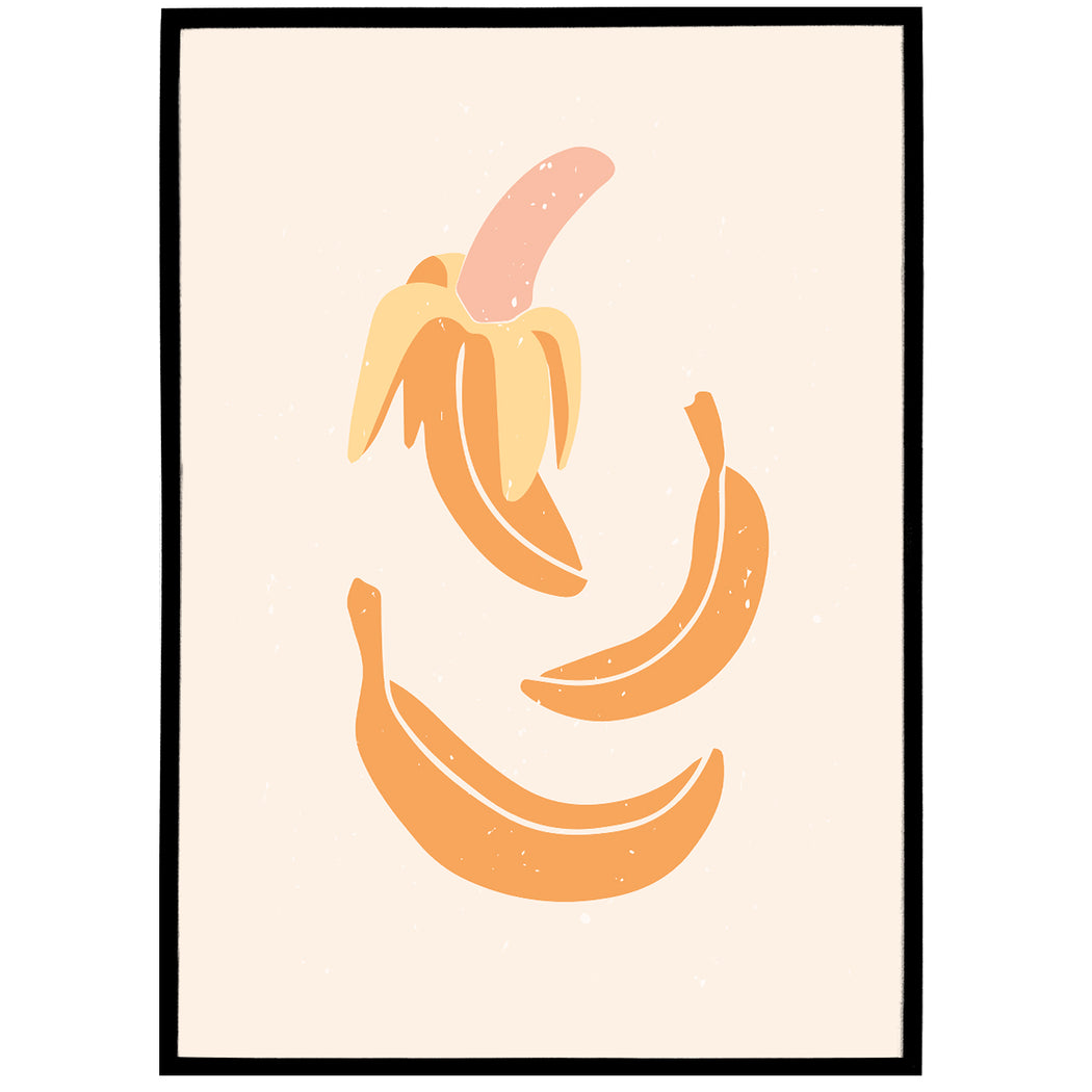 Boho Illustration Print 05 - Bananas