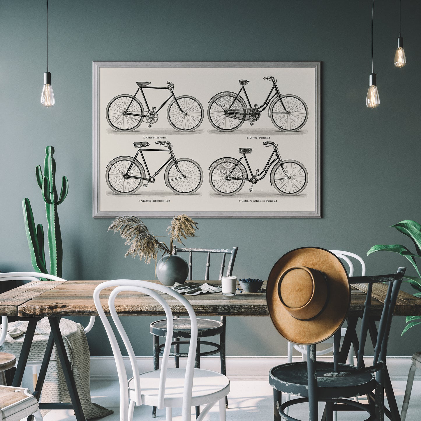 Vintage Bicycles Poster