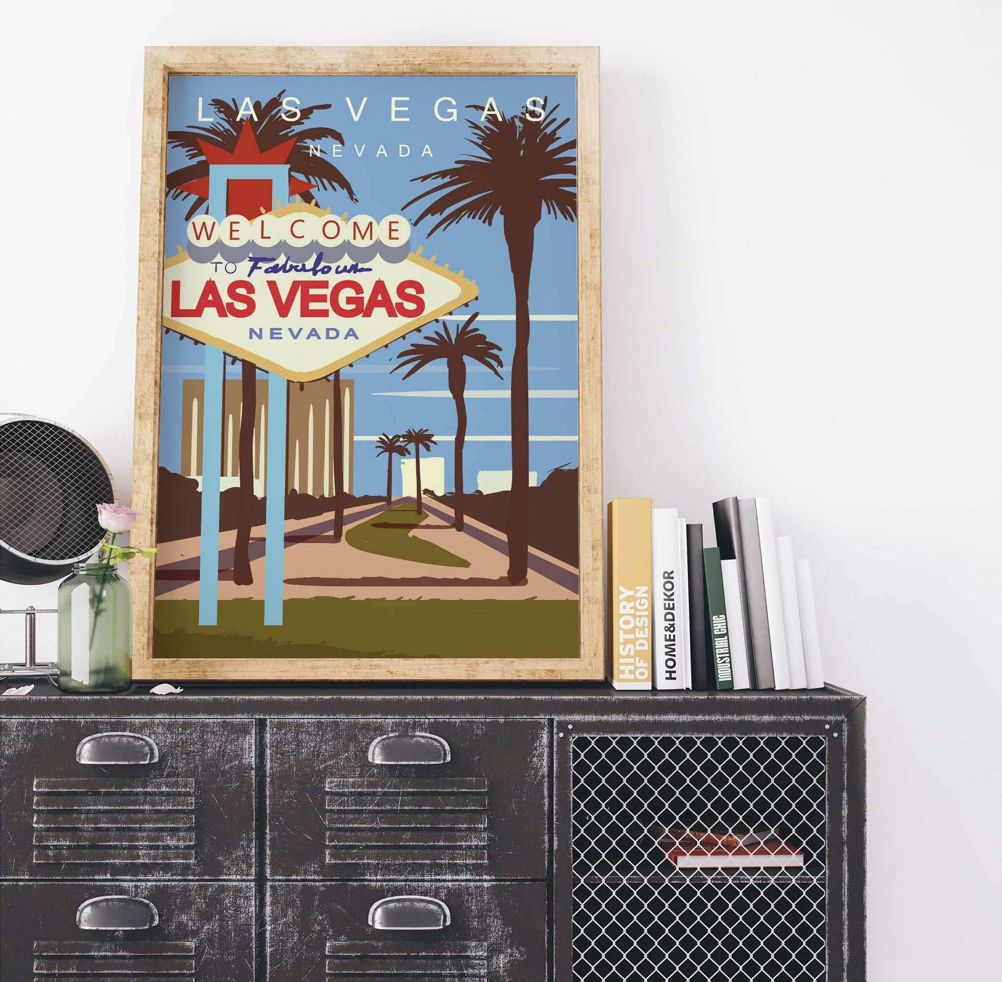 Las Vegas Retro Poster | Iconic Posters, Original Art Prints