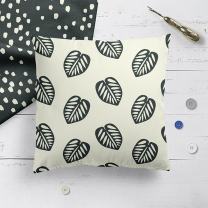 Pillow with Monstera Flower