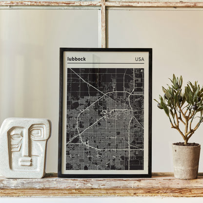 Lubbock, USA - City Map Poster