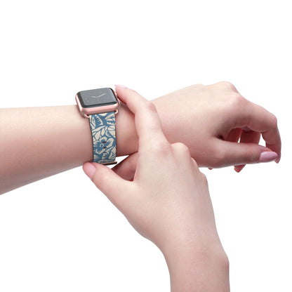 Blue Floral Apple Watch Band