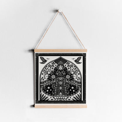 Folk Scandinavian Zentangle Poster