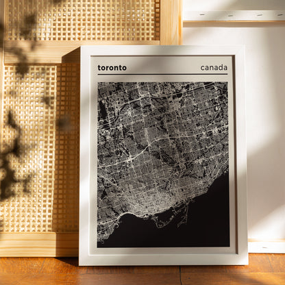 Toronto, Canada - Map Poster Print