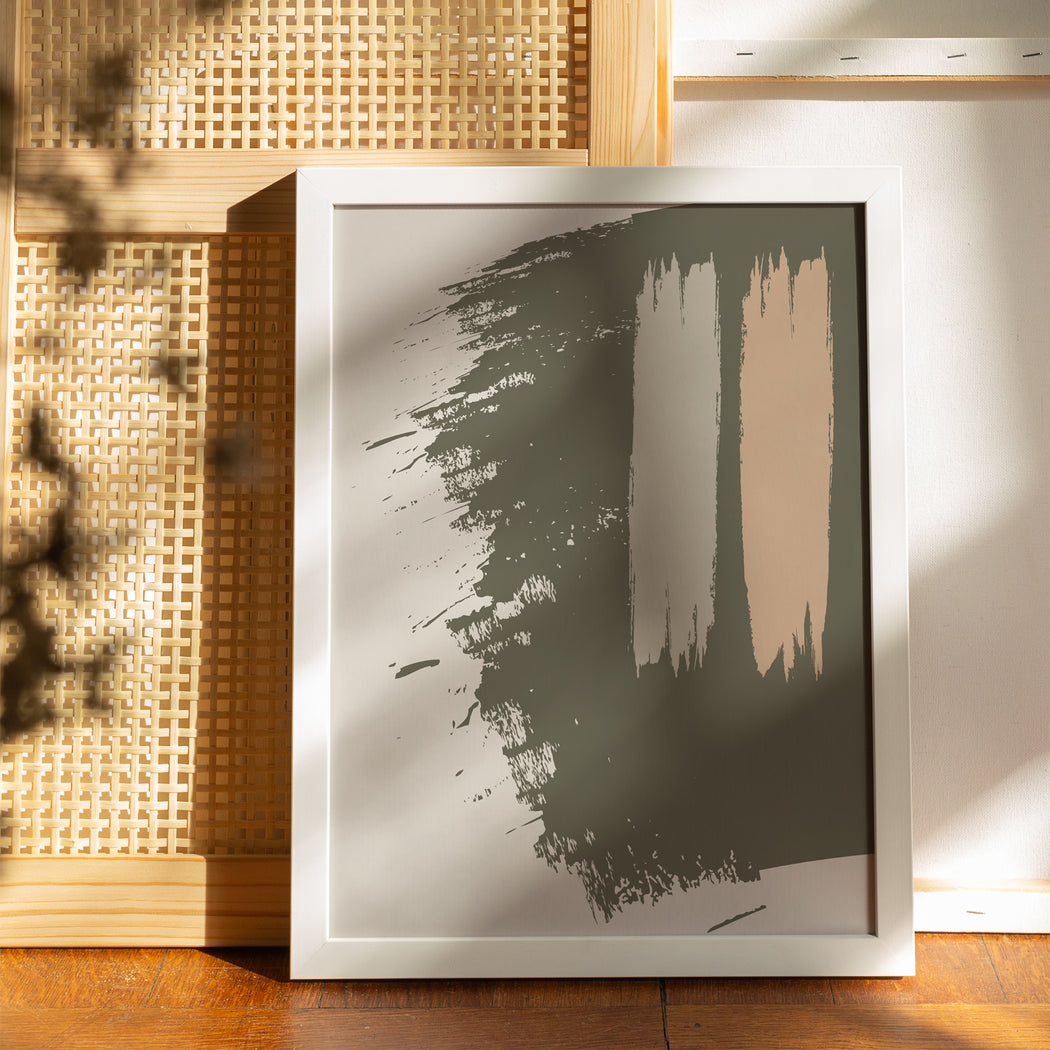 Abstract painting in earth colors giclee print