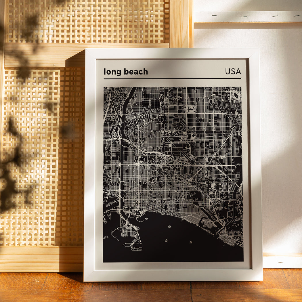 Long Beach USA City Map Poster