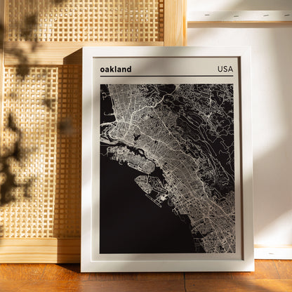 Oakland - USA, City Map Poster