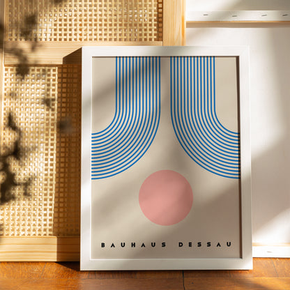 Retro Geometric Bauhaus Poster