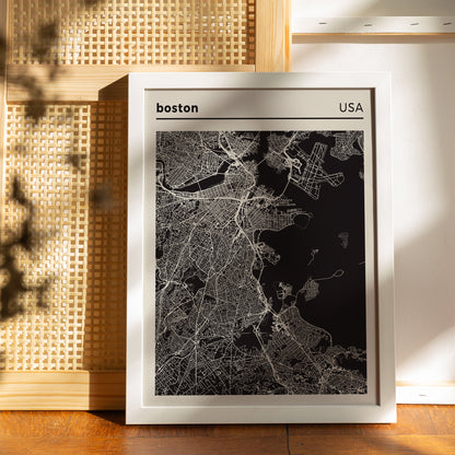 Boston - USA, City Map Poster